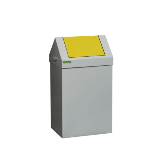 Abfallbehälter für getrennte Abfallsammlung mit gelbem Deckel, SELECT 90L YELLOW