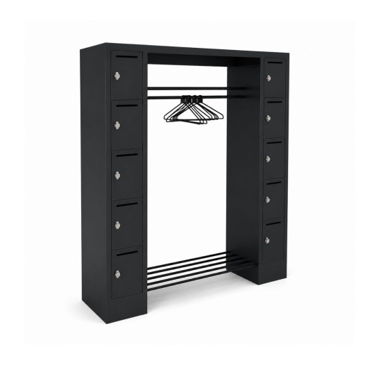 WARDROBE OPEN 1430 LH 7016 | Offenes Garderobensystem mit 10 Fächern mit Briefschlitz