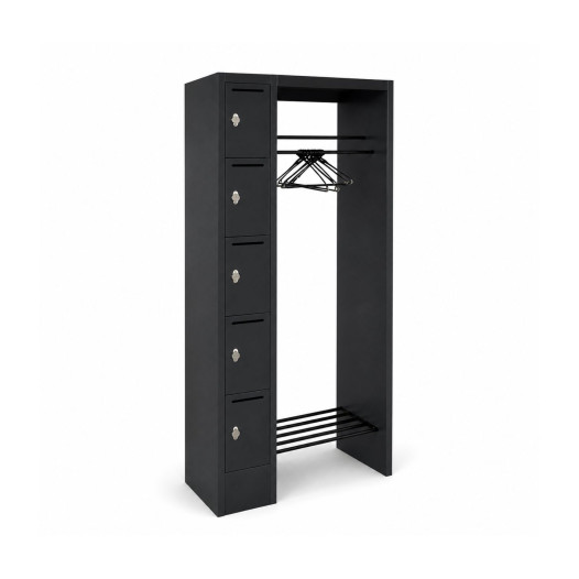 WARDROBE OPEN 740 LH 7016 | Offenes Garderobensystem mit 5 Fächern mit Briefeinwurf