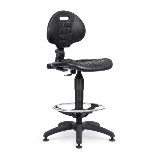 WORKSEAT AN FIX HIGH | Industriestuhl mit extra langer Gasfeder auf Gleitern