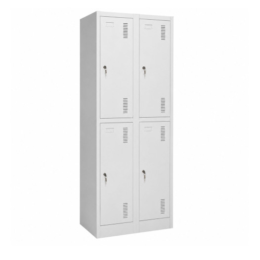 4-türiger Garderobenschrank mit kleinen Fächern