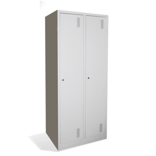 2-türiger Garderobenschrank mit Trennwand, LOCKER CH 2 BW