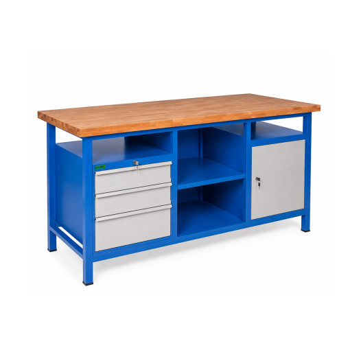LWB GE 2000 CSD3 | Werkbank mit Ablage, Schrank und drei Schubladen