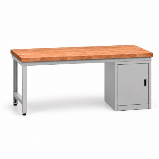 Werkbank mit Schrank, 2000 mm – Illustrationsfoto