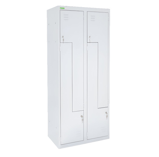 LOCKER H Z4 400 1850/800/500 GY | 4-türiger Garderobenschrank mit Z-Türen