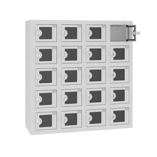 VBOX M 4/20 ELECTRO PELXI – Ladeschrank für Mobiltelefone mit 20 Fächern mit Plexiglas