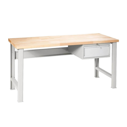 MODULBENCH GE 1500 D1 | Werkbank mit 1 hängender Schublade und festen Standbeinen, 1500 mm